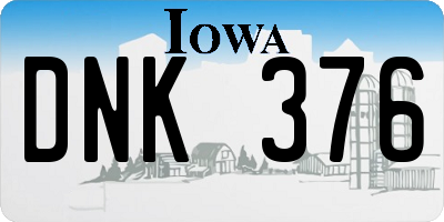 IA license plate DNK376