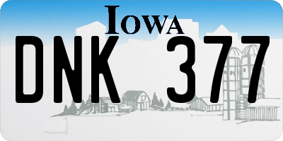 IA license plate DNK377