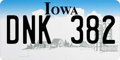 IA license plate DNK382