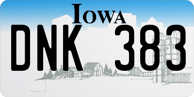 IA license plate DNK383