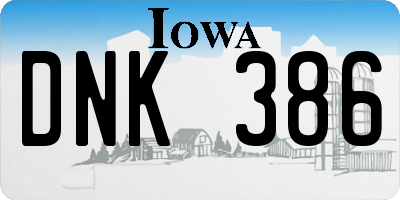 IA license plate DNK386