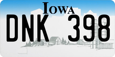 IA license plate DNK398