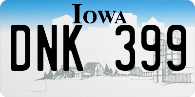 IA license plate DNK399