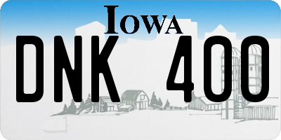 IA license plate DNK400