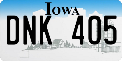 IA license plate DNK405