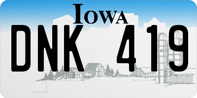 IA license plate DNK419