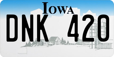 IA license plate DNK420