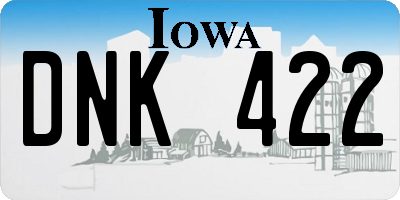 IA license plate DNK422