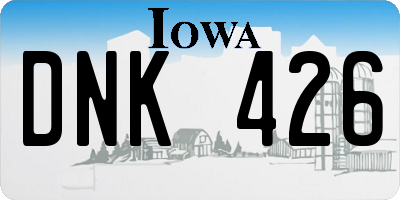 IA license plate DNK426