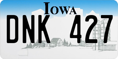 IA license plate DNK427