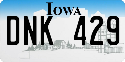 IA license plate DNK429