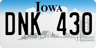 IA license plate DNK430