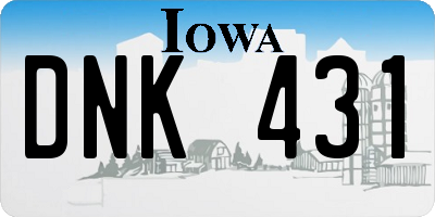 IA license plate DNK431