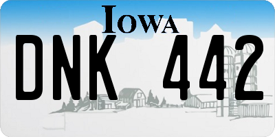 IA license plate DNK442