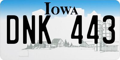 IA license plate DNK443