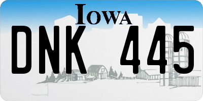 IA license plate DNK445
