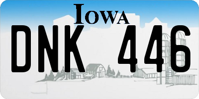 IA license plate DNK446