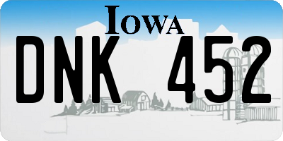 IA license plate DNK452
