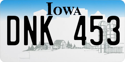 IA license plate DNK453