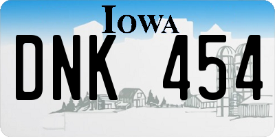 IA license plate DNK454