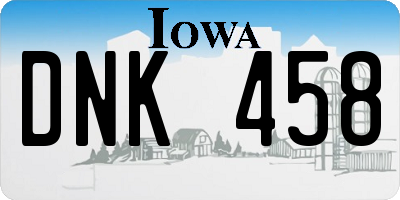 IA license plate DNK458