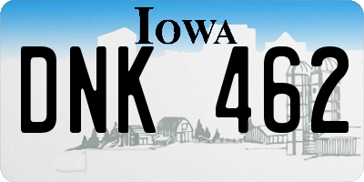 IA license plate DNK462