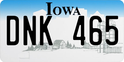 IA license plate DNK465