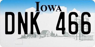 IA license plate DNK466
