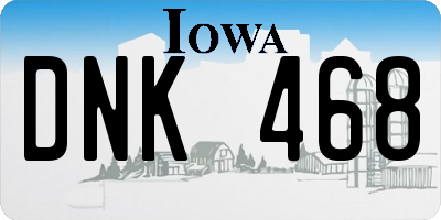 IA license plate DNK468