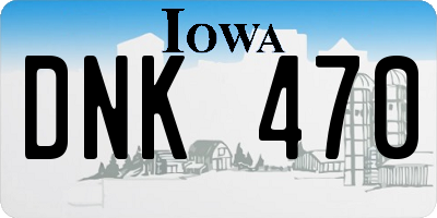 IA license plate DNK470