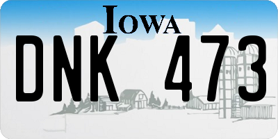 IA license plate DNK473
