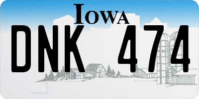 IA license plate DNK474