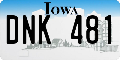 IA license plate DNK481