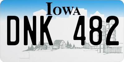 IA license plate DNK482