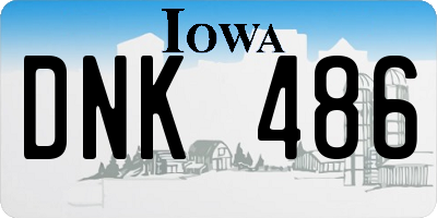 IA license plate DNK486