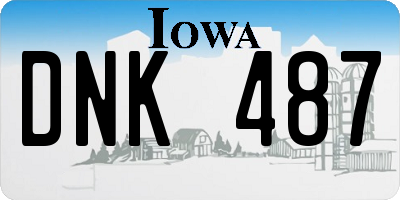 IA license plate DNK487