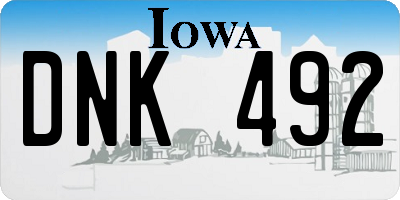 IA license plate DNK492