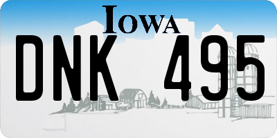 IA license plate DNK495