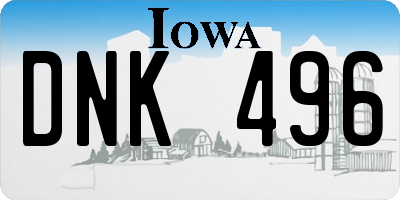 IA license plate DNK496