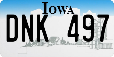 IA license plate DNK497