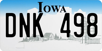 IA license plate DNK498