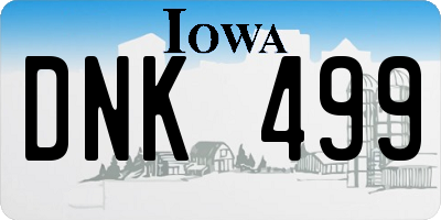 IA license plate DNK499