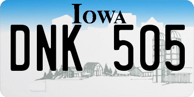 IA license plate DNK505