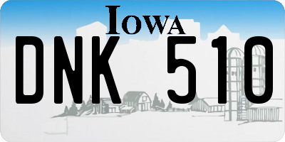 IA license plate DNK510