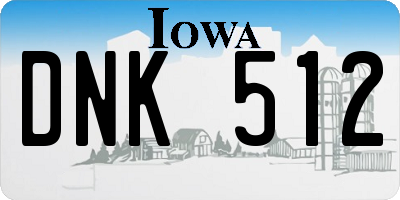 IA license plate DNK512