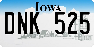 IA license plate DNK525
