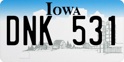 IA license plate DNK531