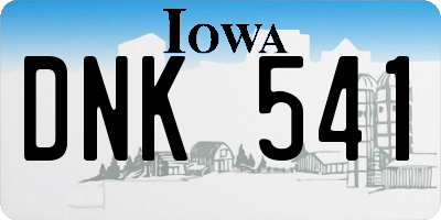 IA license plate DNK541