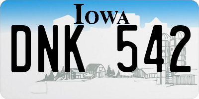 IA license plate DNK542