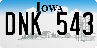IA license plate DNK543